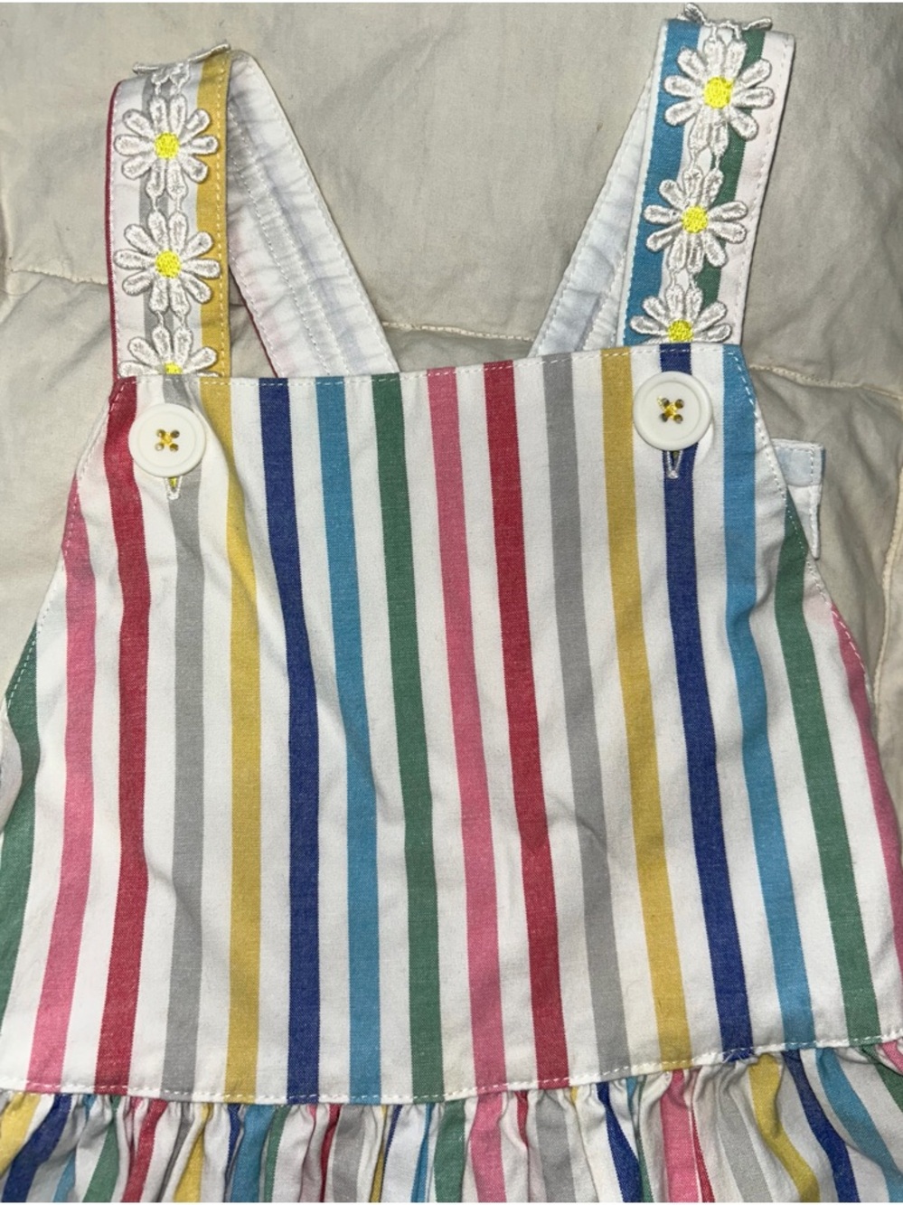 Mini Boden stripe jumper with daisy trim sz 3-4 years EUC smoke free home - Picture 2 of 8